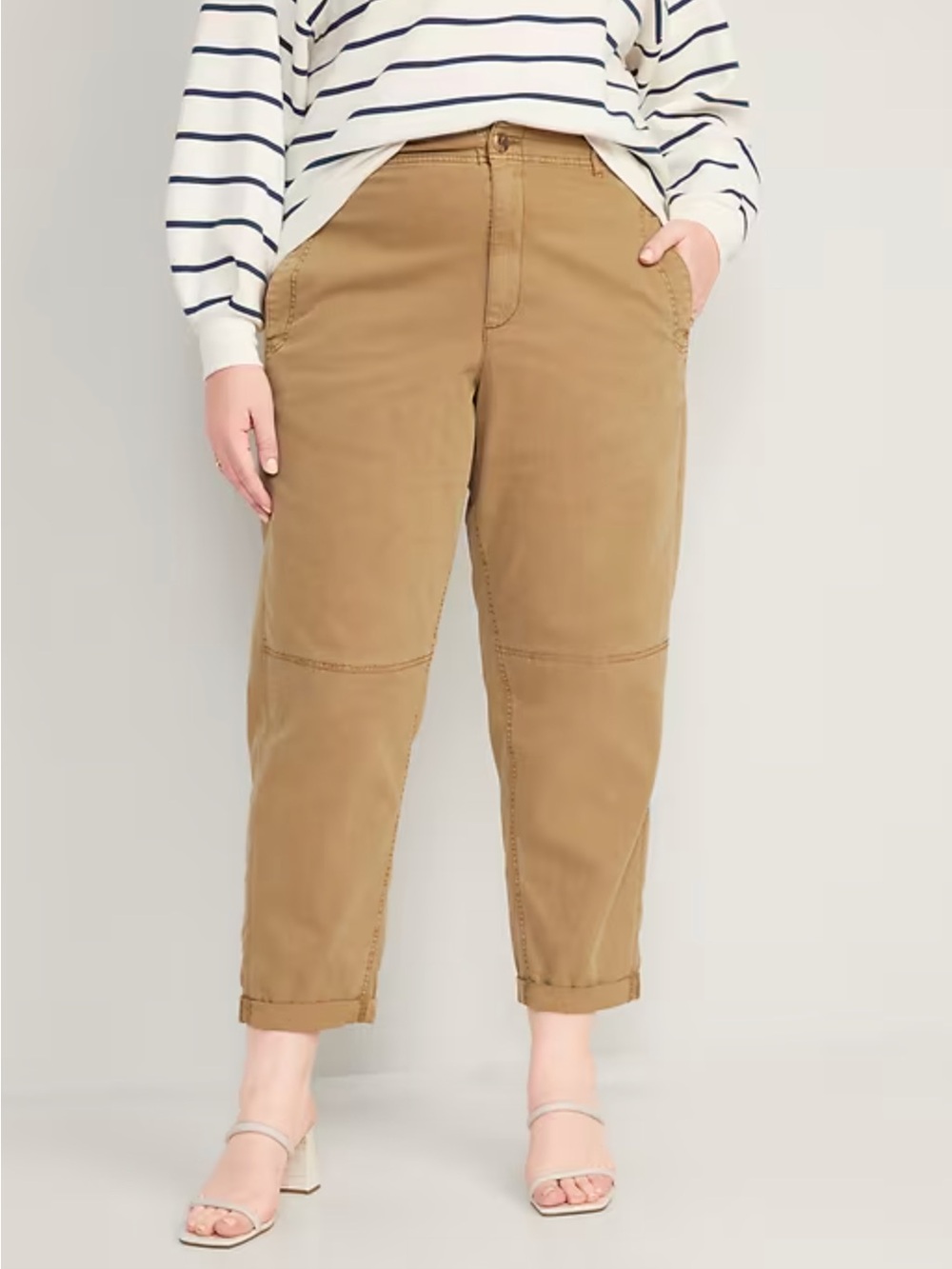 Old Navy High Waisted Slouchy Balloon Pants  - Ochre - Size Large